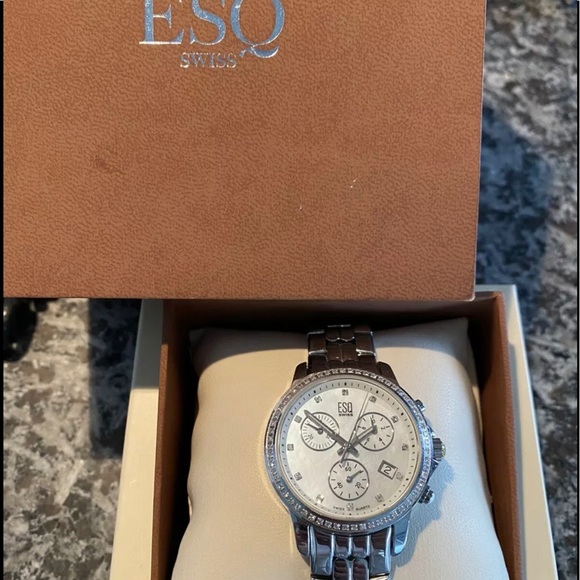 ESQ by Movado Womens Watch Diamond Bezel Mother Of Pearl - Picture 2 of 6